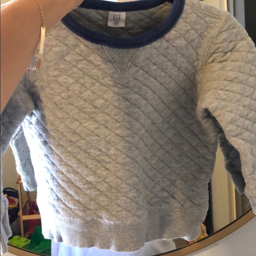 Grey check sweatshirt